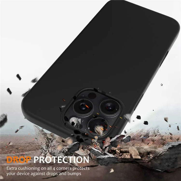 For iPhone 16 Pro Magnetic Case Shockproof Liquid Silicone Phone Cover