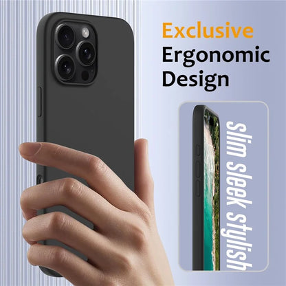 For iPhone 16 Pro Magnetic Case Shockproof Liquid Silicone Phone Cover