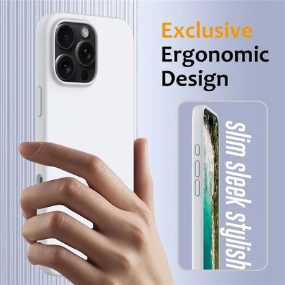 For iPhone 16 Pro Magnetic Case Shockproof Liquid Silicone Phone Cover