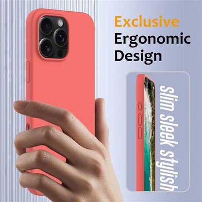 For iPhone 16 Pro Magnetic Case Shockproof Liquid Silicone Phone Cover