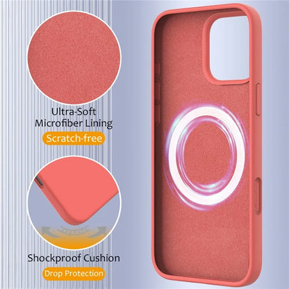 For iPhone 16 Pro Magnetic Case Shockproof Liquid Silicone Phone Cover