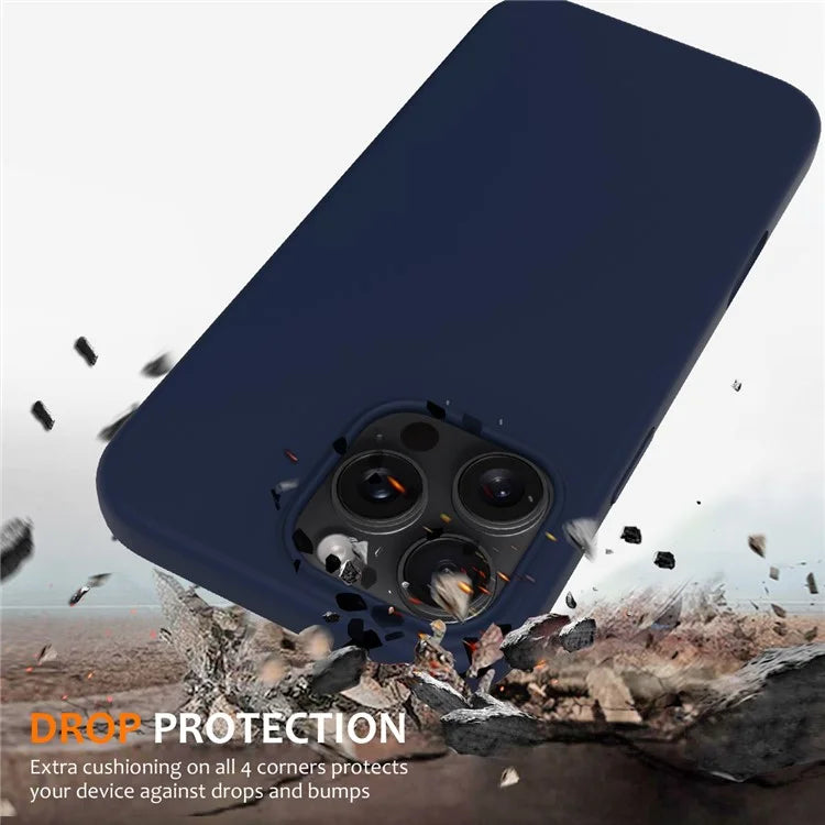 For iPhone 16 Pro Magnetic Case Shockproof Liquid Silicone Phone Cover