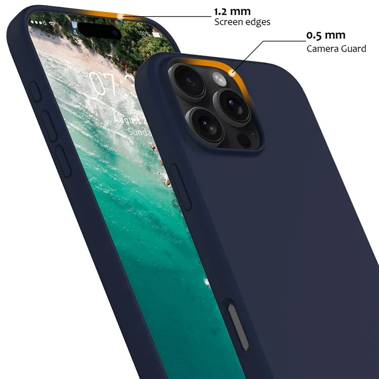 For iPhone 16 Pro Magnetic Case Shockproof Liquid Silicone Phone Cover