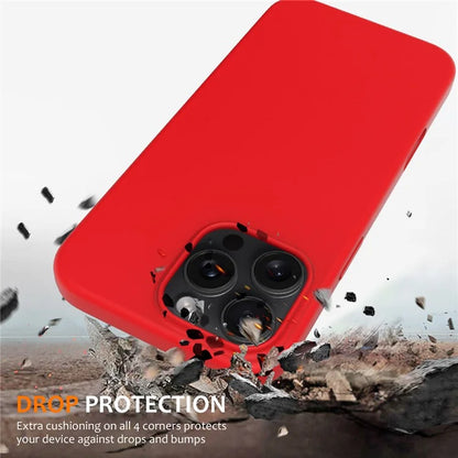 For iPhone 16 Pro Magnetic Case Shockproof Liquid Silicone Phone Cover