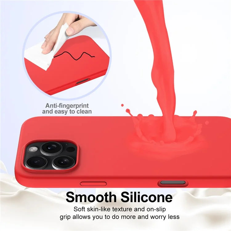For iPhone 16 Pro Magnetic Case Shockproof Liquid Silicone Phone Cover