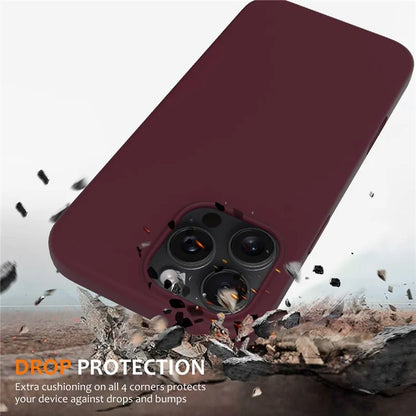 For iPhone 16 Pro Magnetic Case Shockproof Liquid Silicone Phone Cover