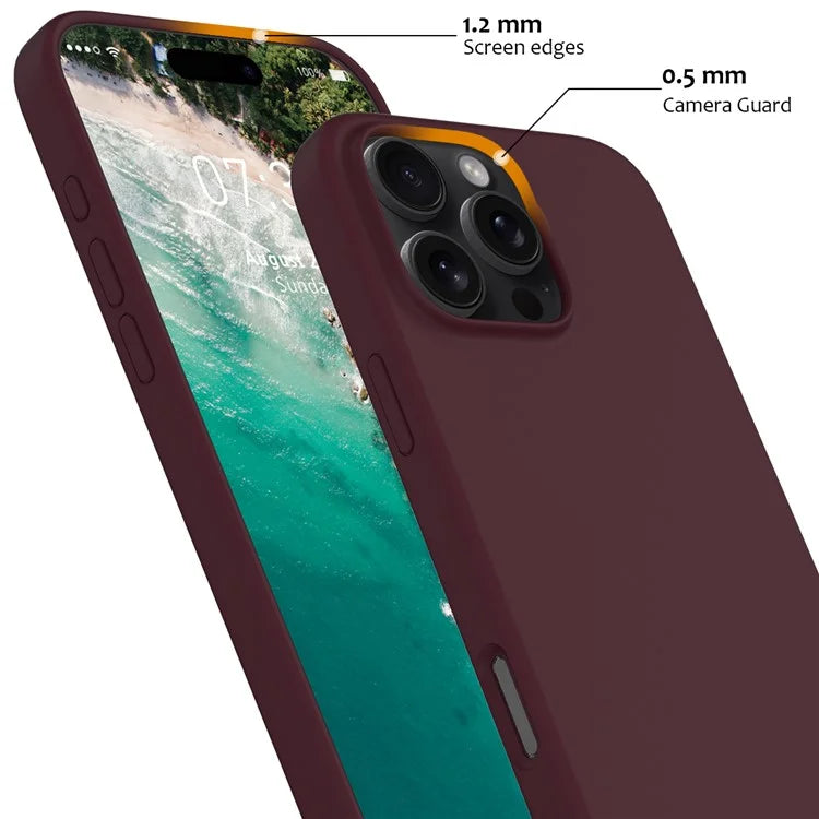For iPhone 16 Pro Magnetic Case Shockproof Liquid Silicone Phone Cover