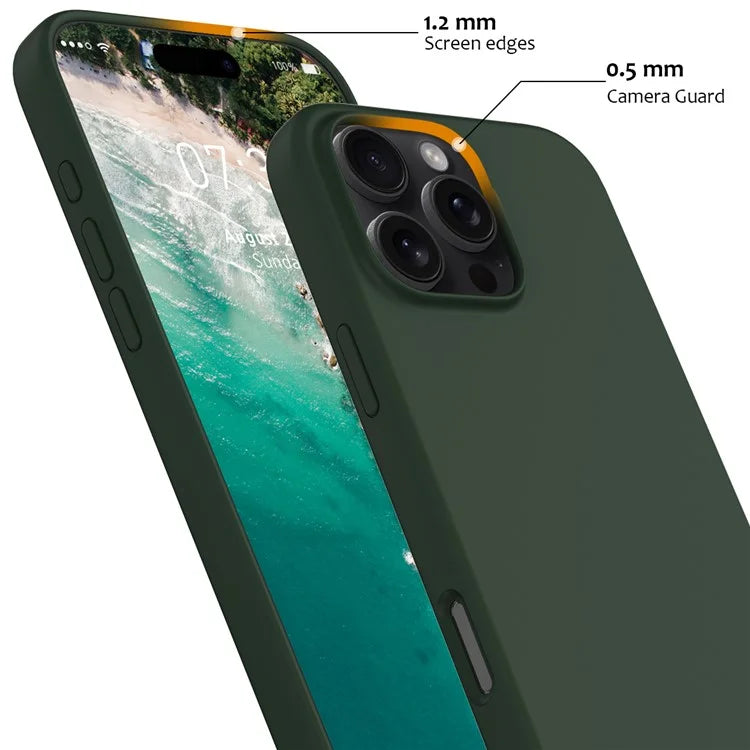For iPhone 16 Pro Magnetic Case Shockproof Liquid Silicone Phone Cover