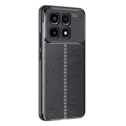 For Xiaomi Redmi K70 Ultra Case Litchi Texture TPU Flexible Phone Cover, Black