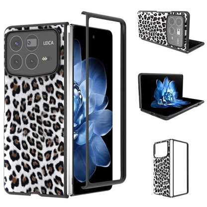 ABEEL For Xiaomi Mix Fold 4 5G Case Leopard Pattern PU+PC Phone Cover