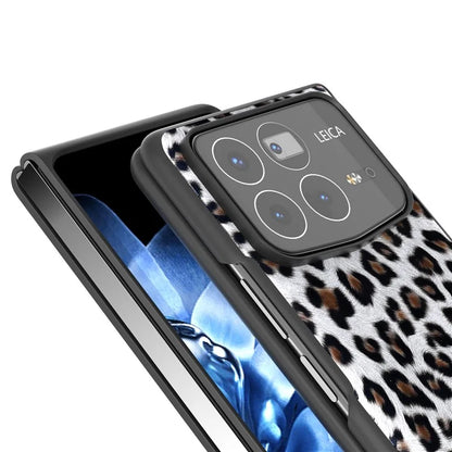 ABEEL For Xiaomi Mix Fold 4 5G Case Leopard Pattern PU+PC Phone Cover