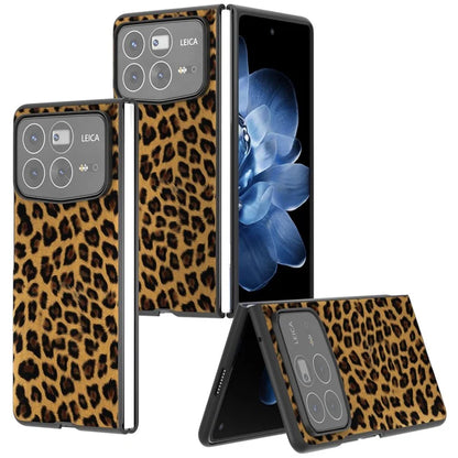 ABEEL For Xiaomi Mix Fold 4 5G Case Leopard Pattern PU+PC Phone Cover