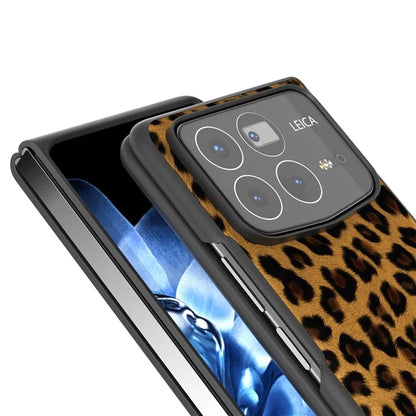 ABEEL For Xiaomi Mix Fold 4 5G Case Leopard Pattern PU+PC Phone Cover