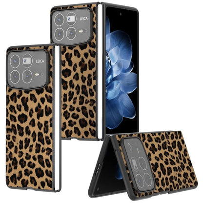 ABEEL For Xiaomi Mix Fold 4 5G Case Leopard Pattern PU+PC Phone Cover