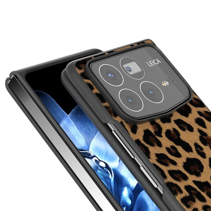 ABEEL For Xiaomi Mix Fold 4 5G Case Leopard Pattern PU+PC Phone Cover