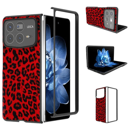 ABEEL For Xiaomi Mix Fold 4 5G Case Leopard Pattern PU+PC Phone Cover