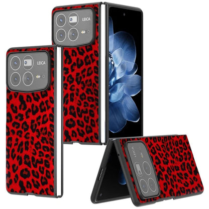 ABEEL For Xiaomi Mix Fold 4 5G Case Leopard Pattern PU+PC Phone Cover