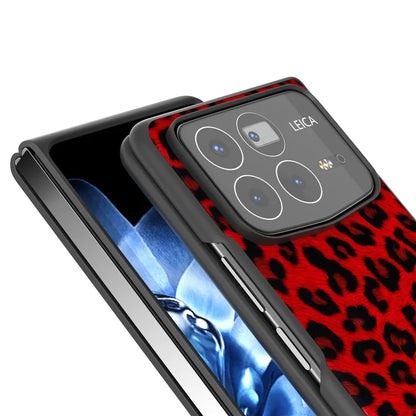ABEEL For Xiaomi Mix Fold 4 5G Case Leopard Pattern PU+PC Phone Cover