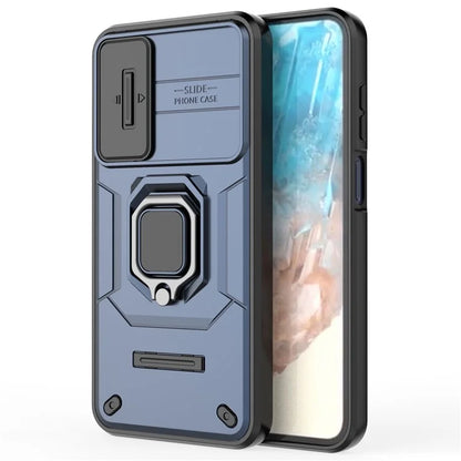 For Samsung Galaxy M35 5G Case PC+TPU Kickstand Phone Protector with Lens Cover
