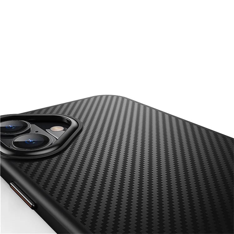 For iPhone 16 Plus Magnetic Case Compatible with MagSafe Carbon Fiber Texture PC + TPU Cover