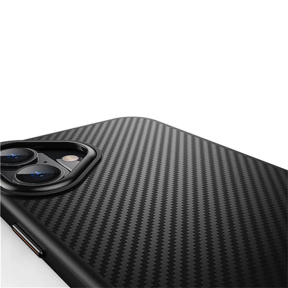For iPhone 16 Plus Magnetic Case Compatible with MagSafe Carbon Fiber Texture PC + TPU Cover