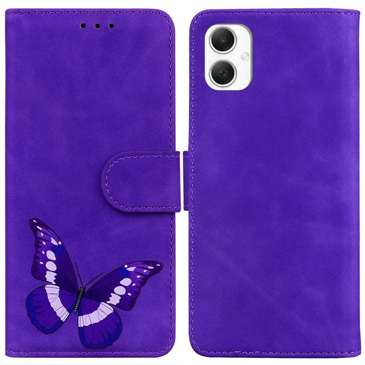 For Samsung Galaxy A06 Stand Case PU Leather Phone Cover Butterfly Printed