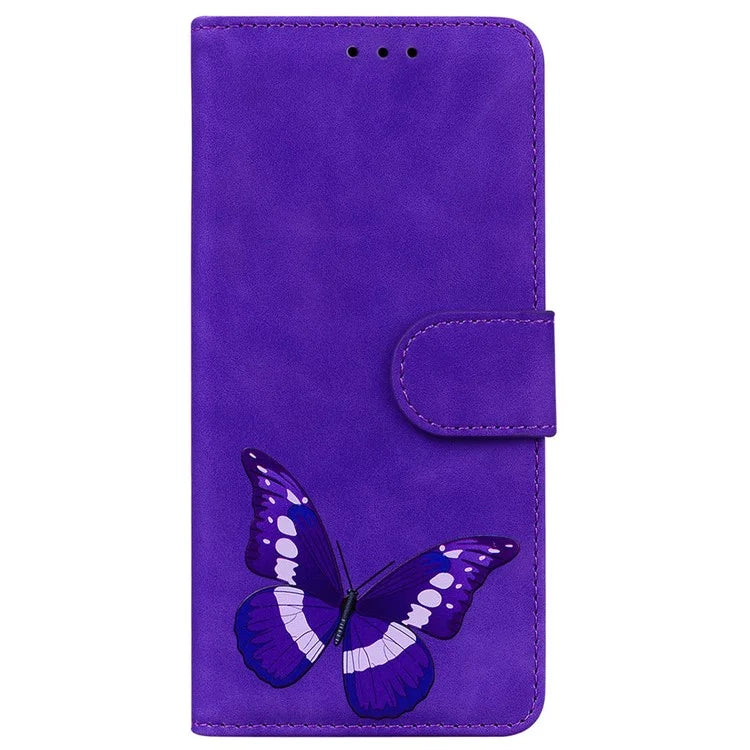 For Samsung Galaxy A06 Stand Case PU Leather Phone Cover Butterfly Printed