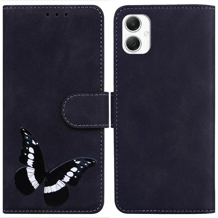 For Samsung Galaxy A06 Stand Case PU Leather Phone Cover Butterfly Printed