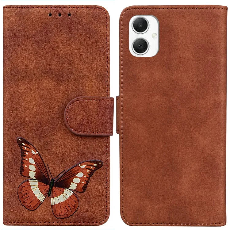 For Samsung Galaxy A06 Stand Case PU Leather Phone Cover Butterfly Printed
