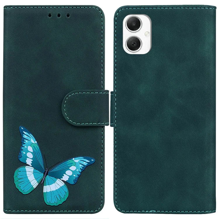 For Samsung Galaxy A06 Stand Case PU Leather Phone Cover Butterfly Printed