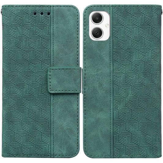 For Samsung Galaxy A06 Case Geometry Pattern Leather Wallet Phone Cover