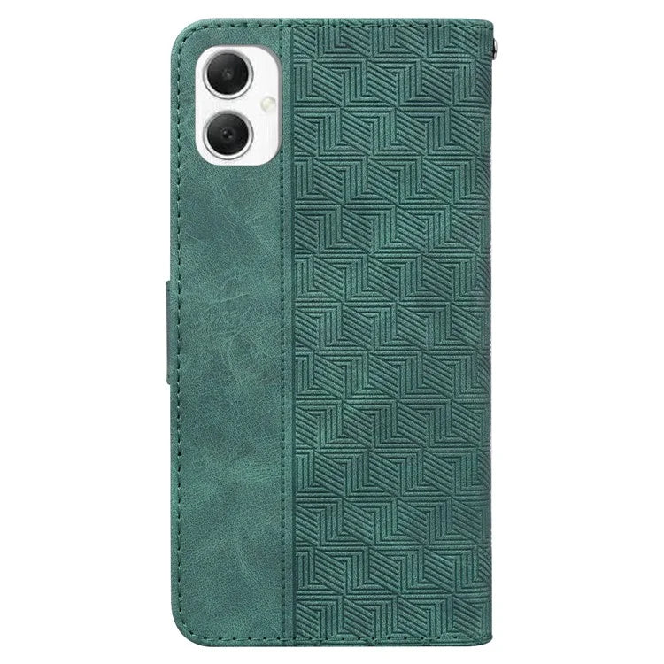 For Samsung Galaxy A06 Case Geometry Pattern Leather Wallet Phone Cover
