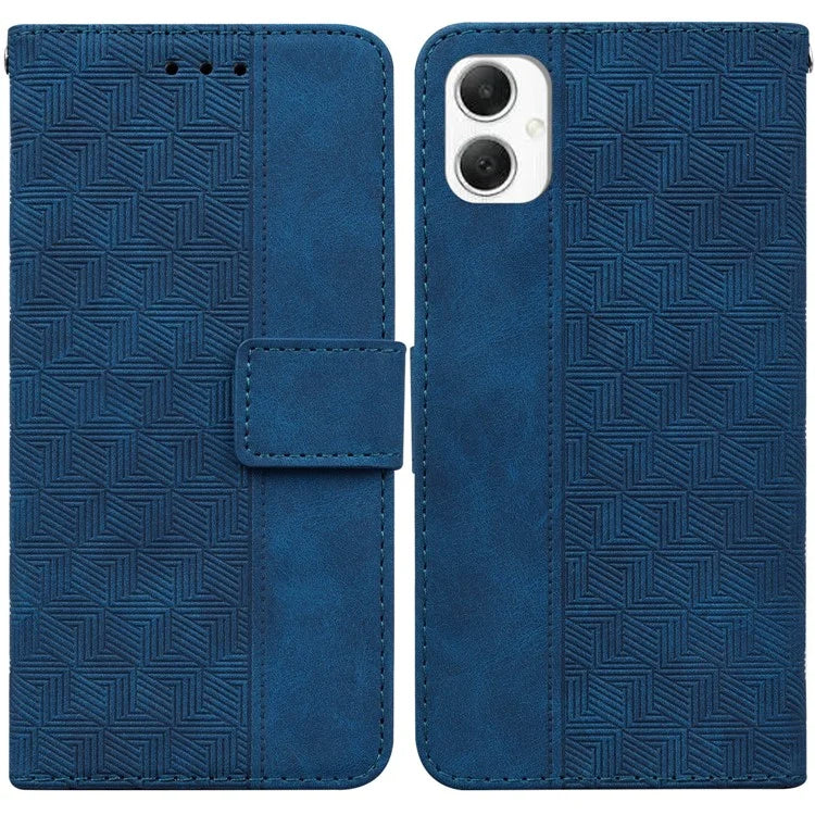 For Samsung Galaxy A06 Case Geometry Pattern Leather Wallet Phone Cover