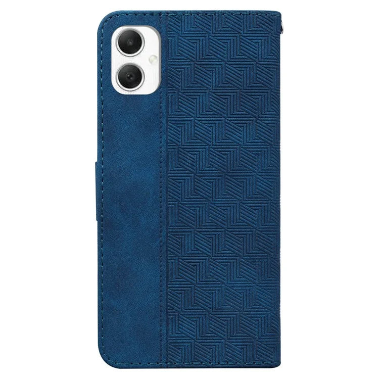 For Samsung Galaxy A06 Case Geometry Pattern Leather Wallet Phone Cover