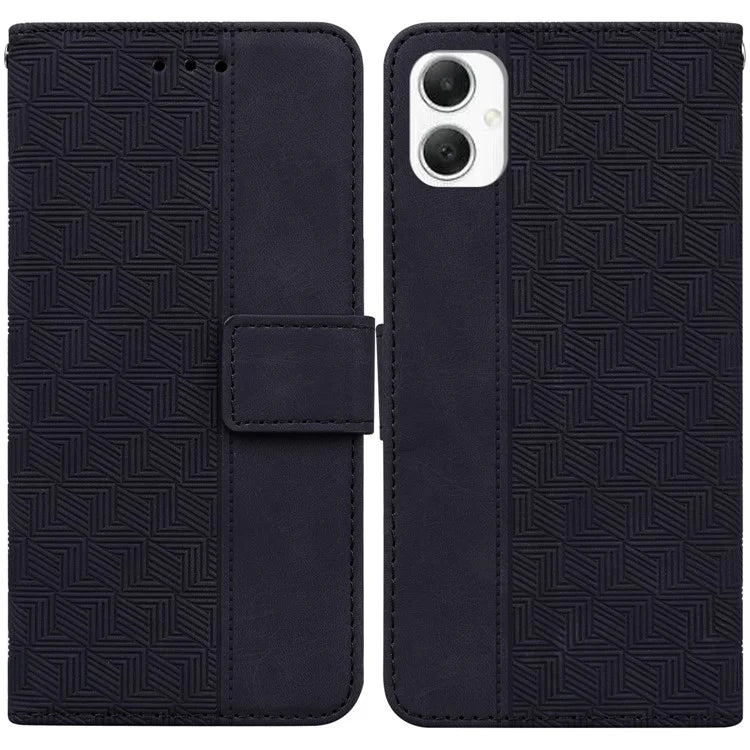 For Samsung Galaxy A06 Case Geometry Pattern Leather Wallet Phone Cover