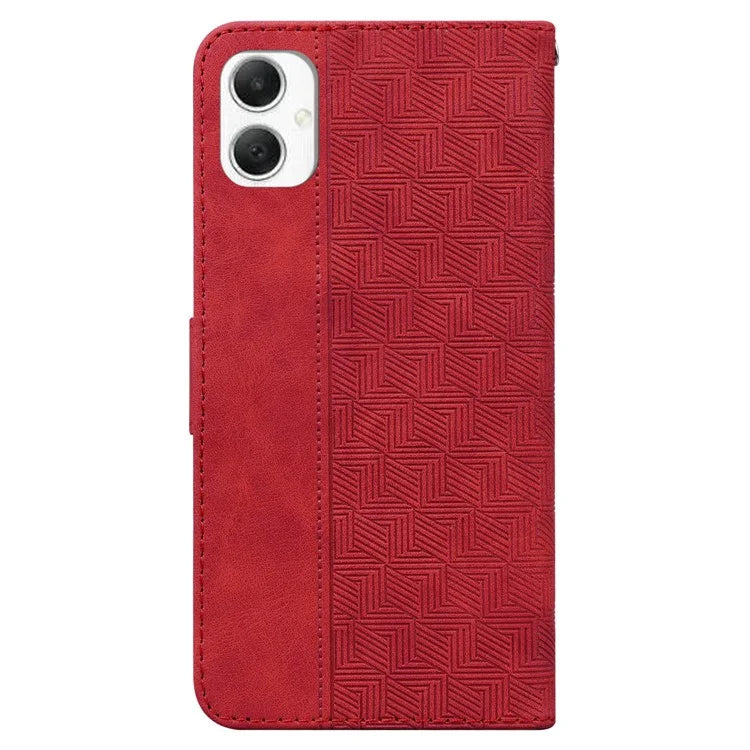 For Samsung Galaxy A06 Case Geometry Pattern Leather Wallet Phone Cover
