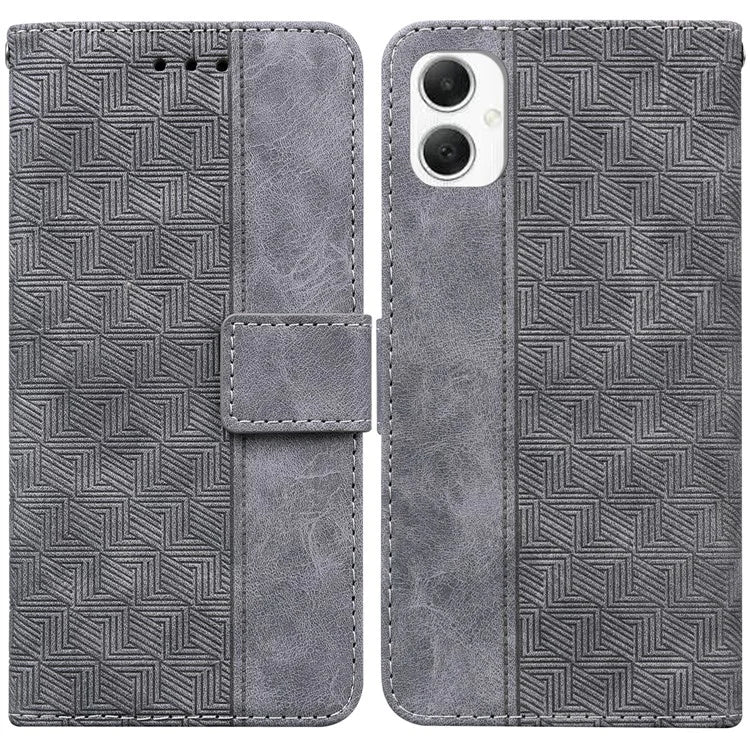 For Samsung Galaxy A06 Case Geometry Pattern Leather Wallet Phone Cover