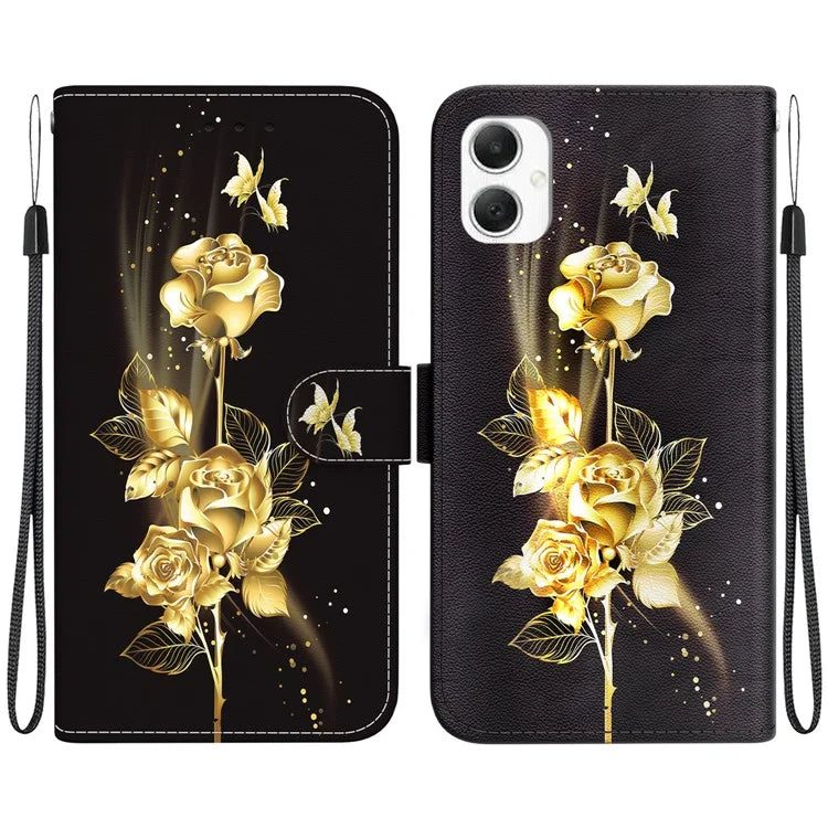 For Samsung Galaxy A06 Wallet Phone Case Anti-Drop Leather Flip Cover Pattern Printing