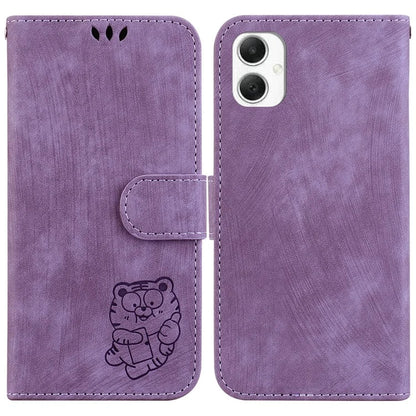 For Samsung Galaxy A06 Wallet Case Tiger Imprint Leather Shockproof Phone Cover