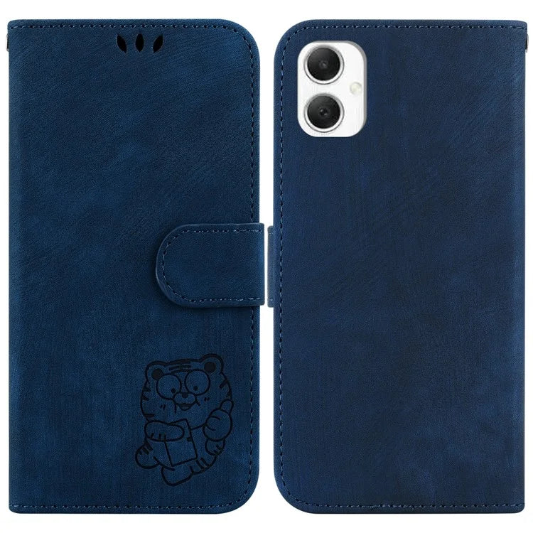 For Samsung Galaxy A06 Wallet Case Tiger Imprint Leather Shockproof Phone Cover
