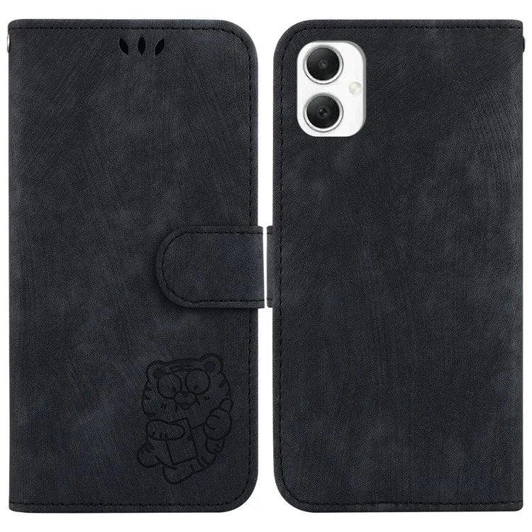 For Samsung Galaxy A06 Wallet Case Tiger Imprint Leather Shockproof Phone Cover