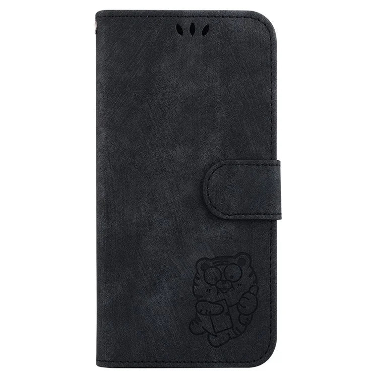 For Samsung Galaxy A06 Wallet Case Tiger Imprint Leather Shockproof Phone Cover