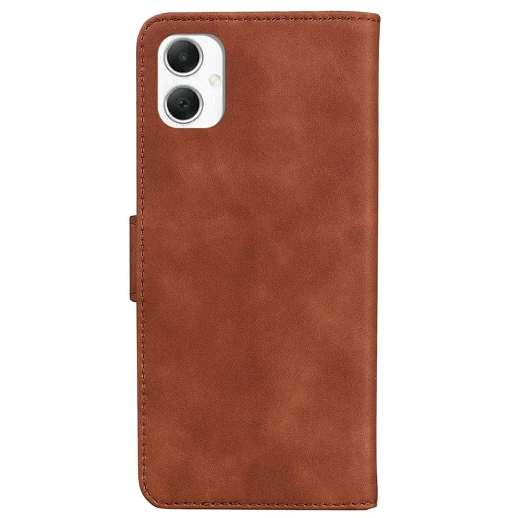 For Samsung Galaxy A06 Case Solid Color Leather Wallet Phone Cover