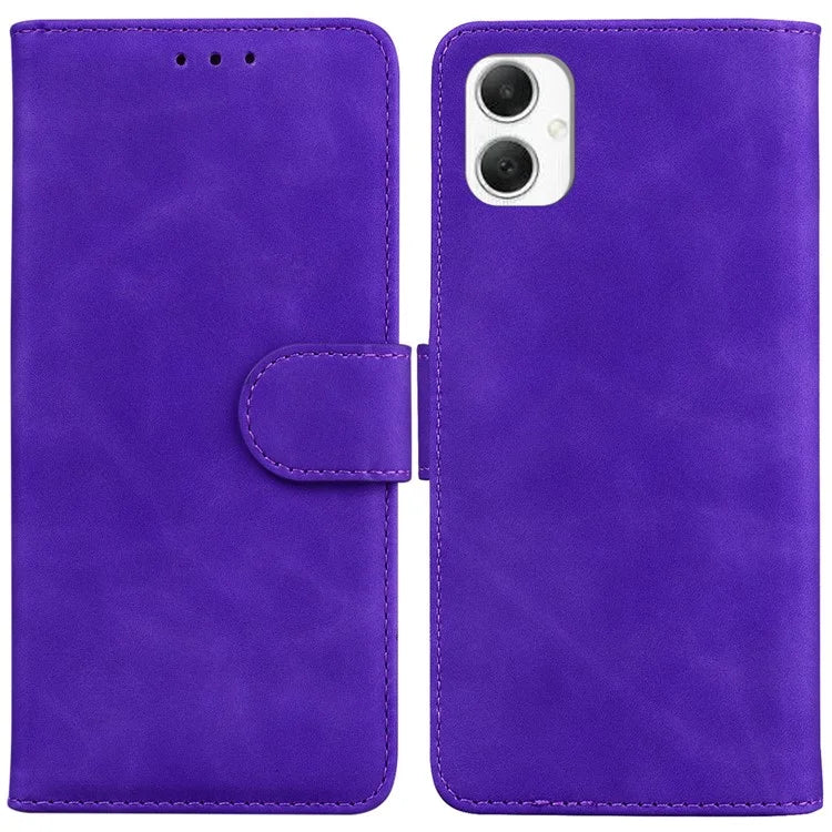 For Samsung Galaxy A06 Case Solid Color Leather Wallet Phone Cover