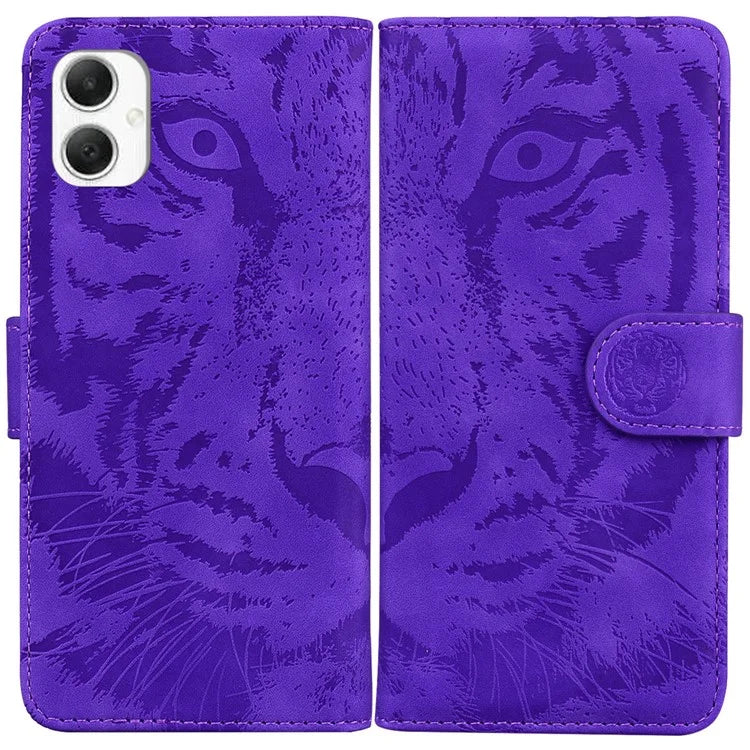 For Samsung Galaxy A06 Case Tiger Imprint Leather Wallet Phone Cover
