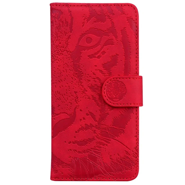 For Samsung Galaxy A06 Case Tiger Imprint Leather Wallet Phone Cover