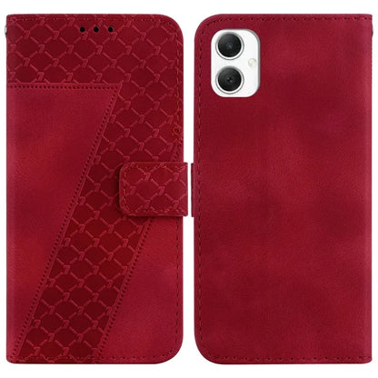 For Samsung Galaxy A06 Stand Case 7-Shaped Pattern Imprint Leather Phone Cover