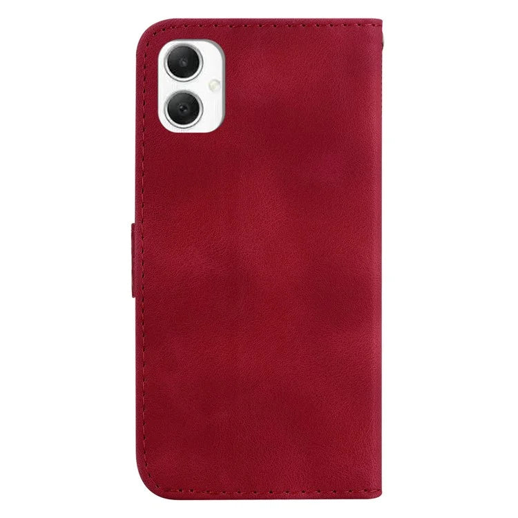 For Samsung Galaxy A06 Stand Case 7-Shaped Pattern Imprint Leather Phone Cover