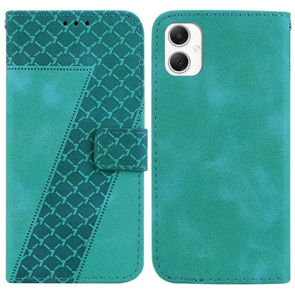 For Samsung Galaxy A06 Stand Case 7-Shaped Pattern Imprint Leather Phone Cover