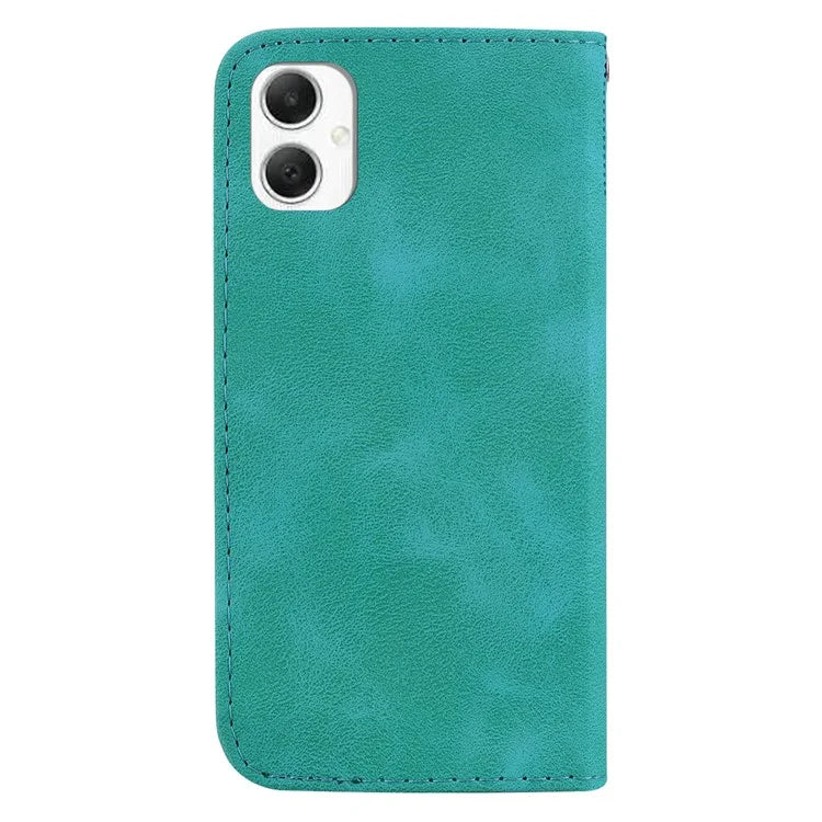 For Samsung Galaxy A06 Stand Case 7-Shaped Pattern Imprint Leather Phone Cover